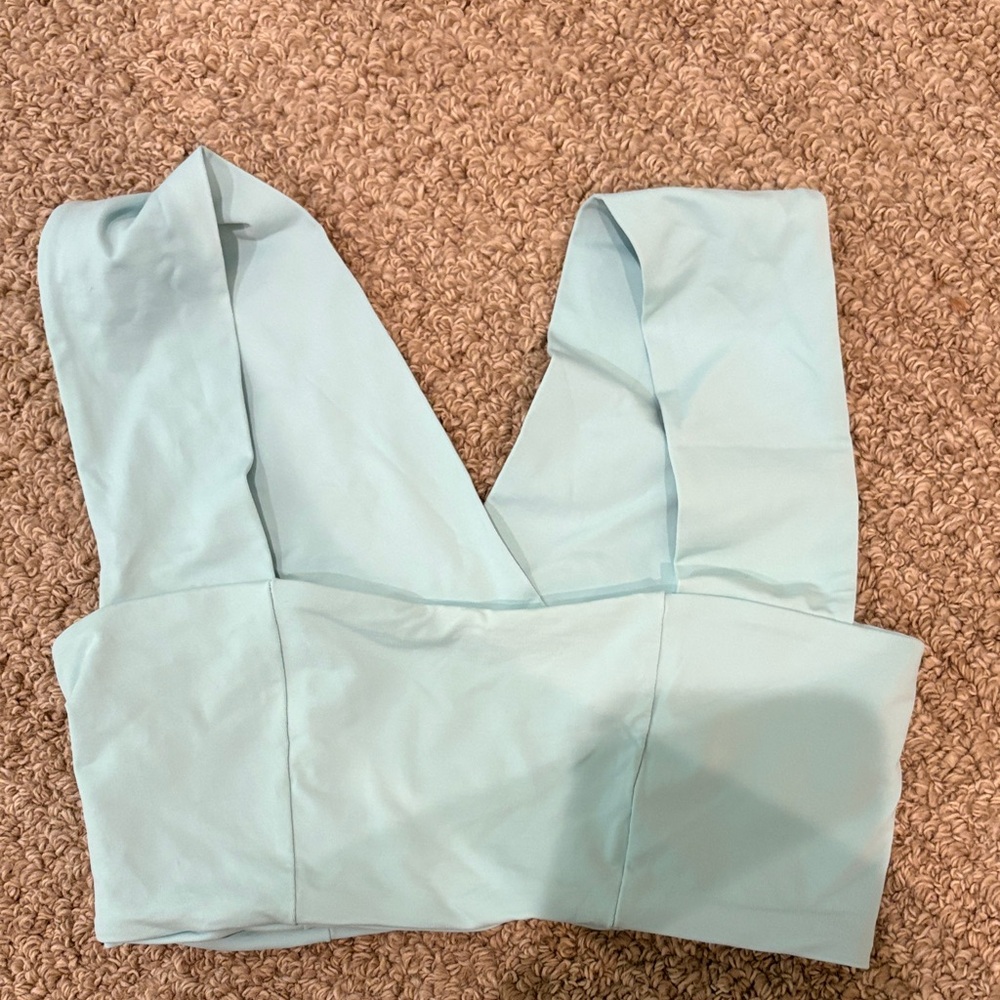 L Space turquoise bikini top